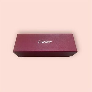 CARTIER Empty Box 7.75 X 3.5 X 3 inches Plus Manual Older style dark red